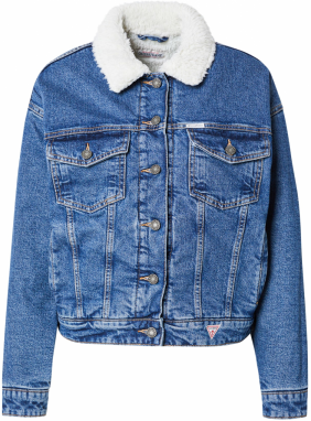 GUESS JEANS Prechodná bunda  modrá denim