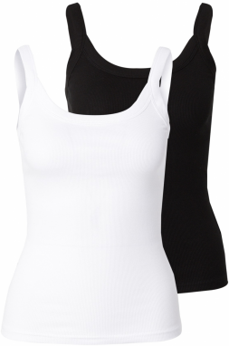 Gina Tricot Top  čierna / biela