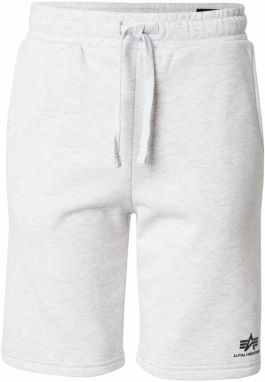ALPHA INDUSTRIES Nohavice  sivá melírovaná / čierna