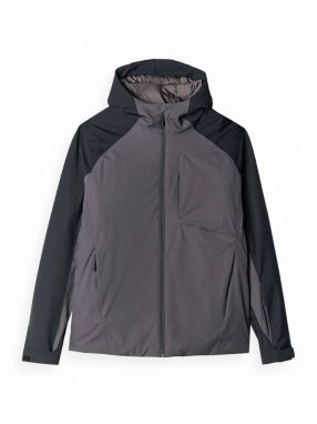 4F Outdoorová bunda  antracitová / svetlosivá