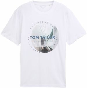 TOM TAILOR Tričko  svetlosivá / tmavosivá / petrolejová / biela