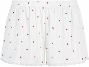 Hunkemöller Pyžamové nohavice 'Pointelle'  červená / biela