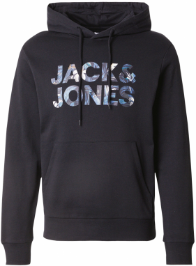 JACK & JONES Mikina 'JJEBryan'  modrá / modrosivá / čierna / biela