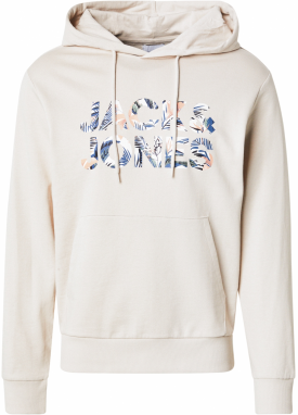 JACK & JONES Mikina 'JJEBryan'  nebielená / námornícka modrá / broskyňová / biela
