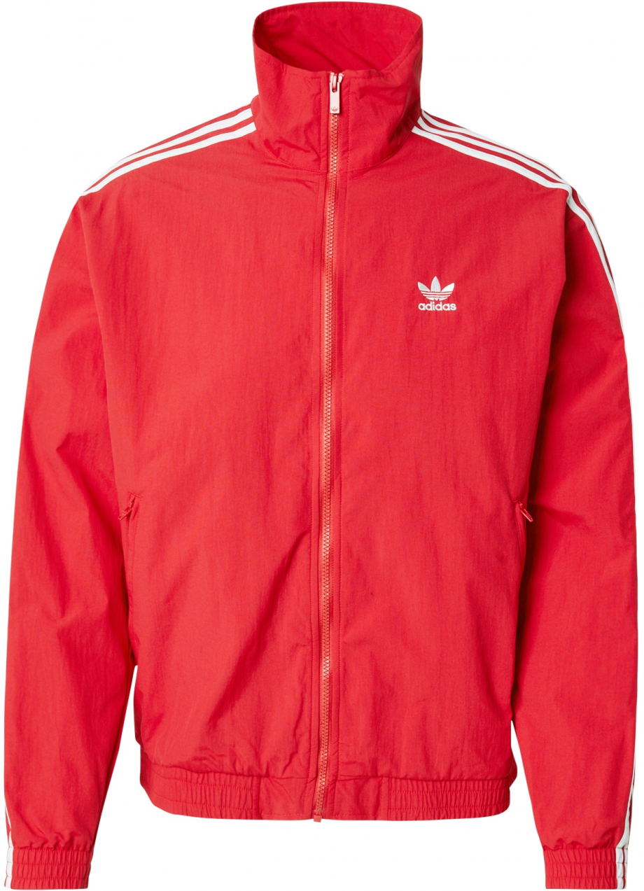 ADIDAS ORIGINALS Prechodná bunda  červená / biela