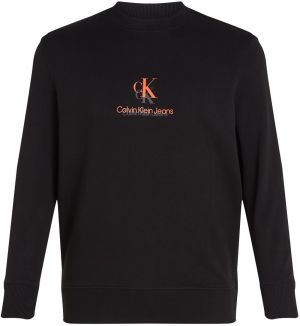 Calvin Klein Jeans Plus Mikina  tmavosivá / oranžová / čierna