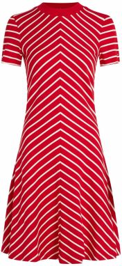 TOMMY HILFIGER Šaty  červená / biela