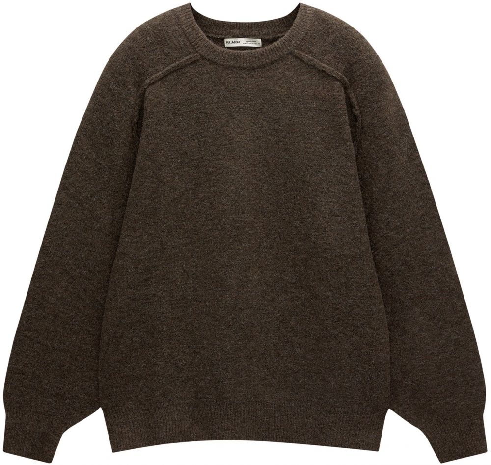 Pull&Bear Sveter  tmavohnedá