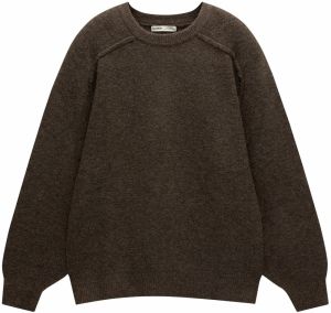 Pull&Bear Sveter  tmavohnedá