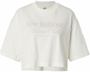 new balance Tričko 'Athletics Club'  tmelová / prírodná biela