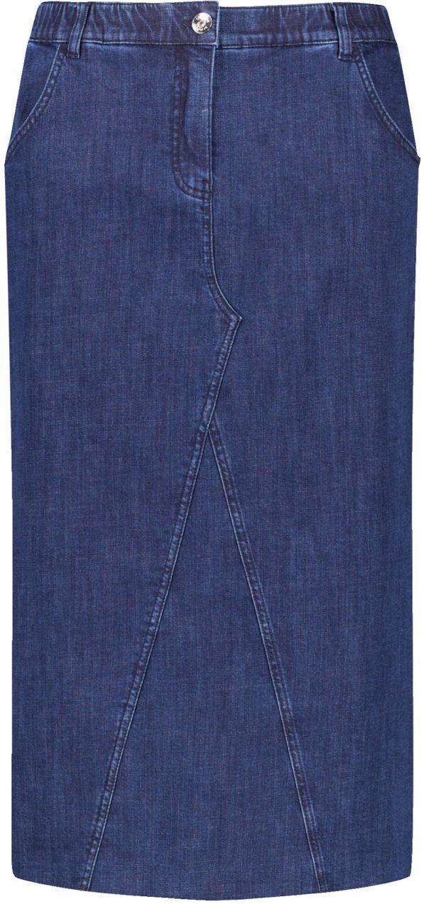 SAMOON Sukňa  modrá denim