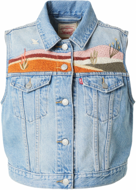 LEVI'S ® Vesta  svetlomodrá / farby bahna / oranžová / ružová