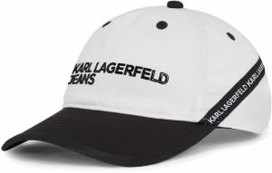 KARL LAGERFELD JEANS Čiapka  čierna / biela