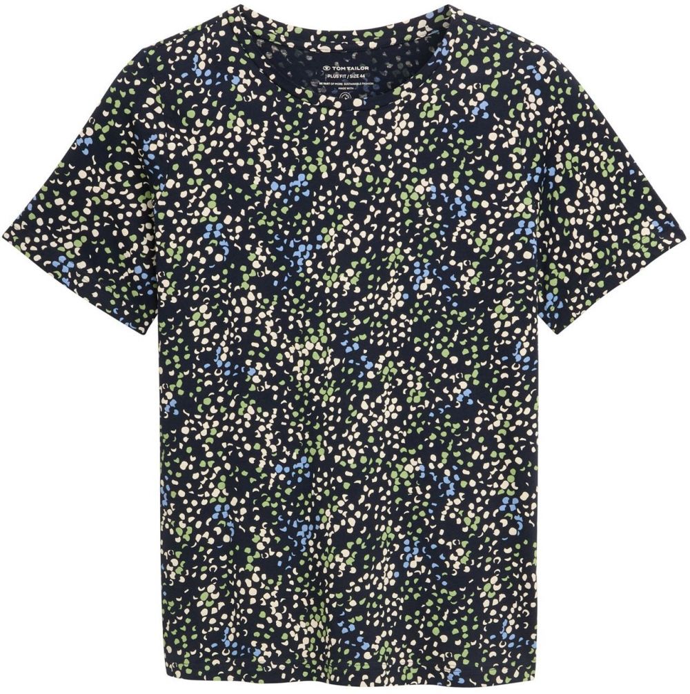Tom Tailor Women + Tričko  krémová / námornícka modrá / svetlomodrá / pastelovo zelená