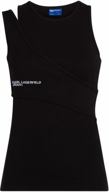 KARL LAGERFELD JEANS Top  čierna / biela