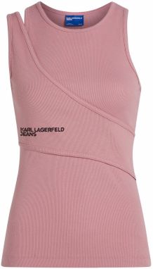 KARL LAGERFELD JEANS Top  staroružová / čierna