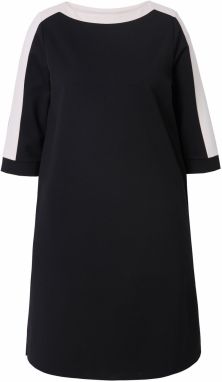Ulla Popken Šaty  čierna / šedobiela