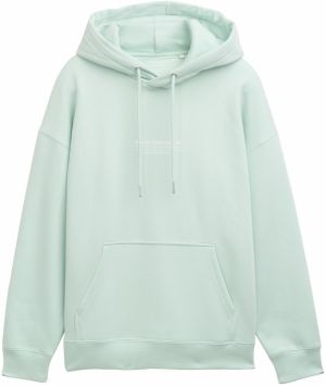 TOM TAILOR DENIM Mikina  mätová / biela