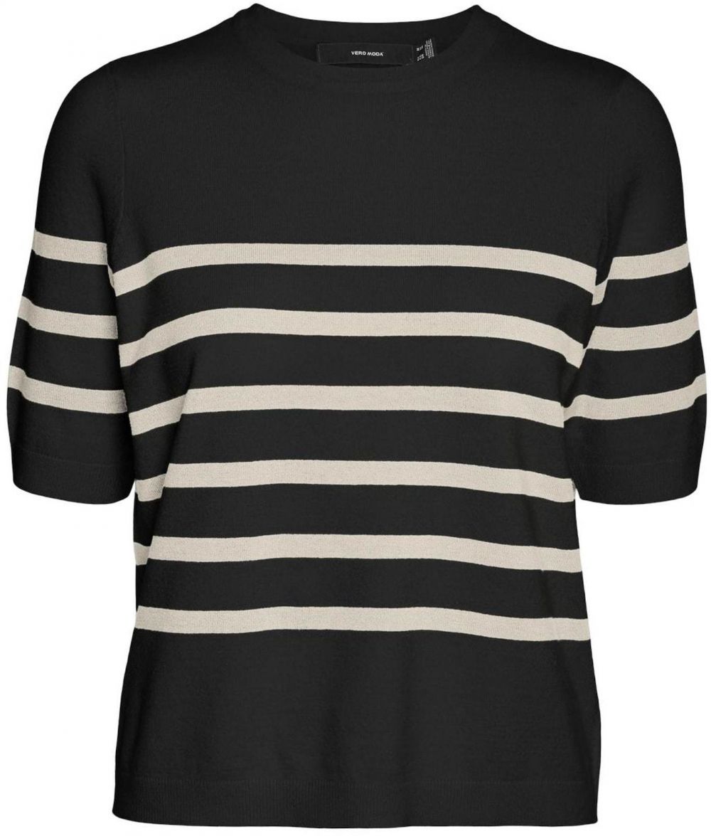 VERO MODA Sveter 'VMSaba'  krémová / čierna