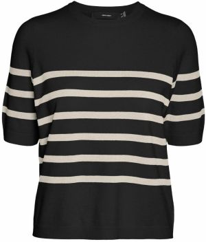 VERO MODA Sveter 'VMSaba'  krémová / čierna