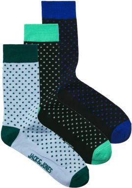 JACK & JONES Ponožky 'JACWALTER'  námornícka modrá / svetlomodrá / zelená