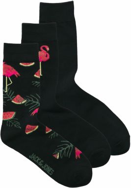 JACK & JONES Ponožky 'JACFLAMINGO'  svetložltá / zelená / ružová / čierna