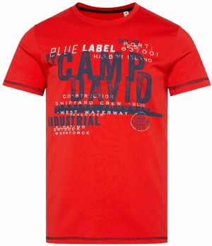 CAMP DAVID Tričko  námornícka modrá / červená / biela