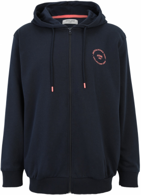 Jack & Jones Plus Tepláková bunda  námornícka modrá / malinová