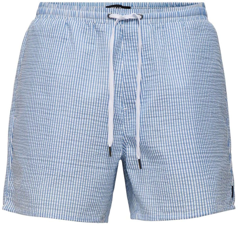 Only & Sons Plavecké šortky 'ONSTED'  kráľovská modrá / biela