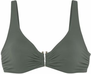 LASCANA Bikinový top  olivová