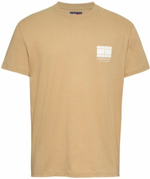 Tommy Jeans Tričko  béžová / šedobiela