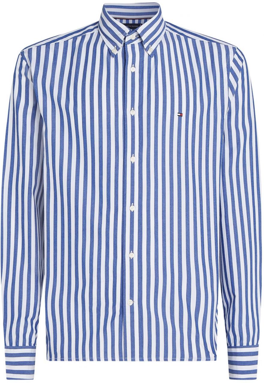 TOMMY HILFIGER Košeľa 'Flex'  modrá / biela