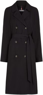 TOMMY HILFIGER Prechodný kabát 'ESSENTIAL FLUID TRENCH'  čierna