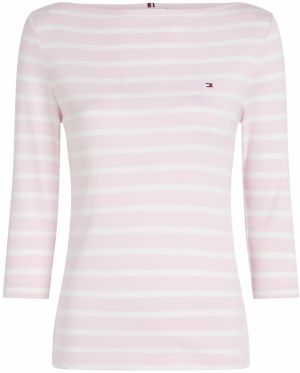 TOMMY HILFIGER Tričko 'New Cody'  ružová / biela