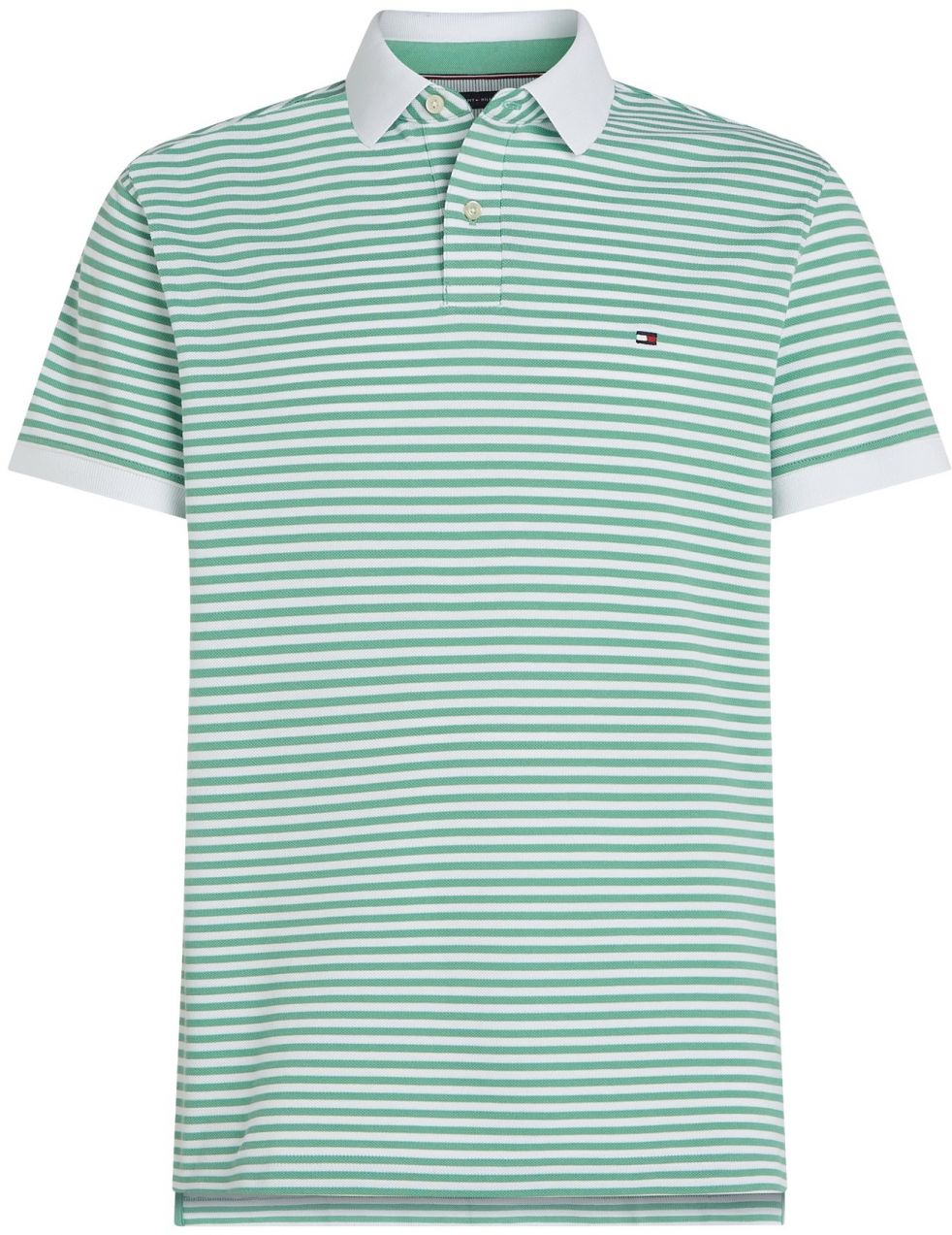 TOMMY HILFIGER Tričko 'CORE 1985'  zelená / biela