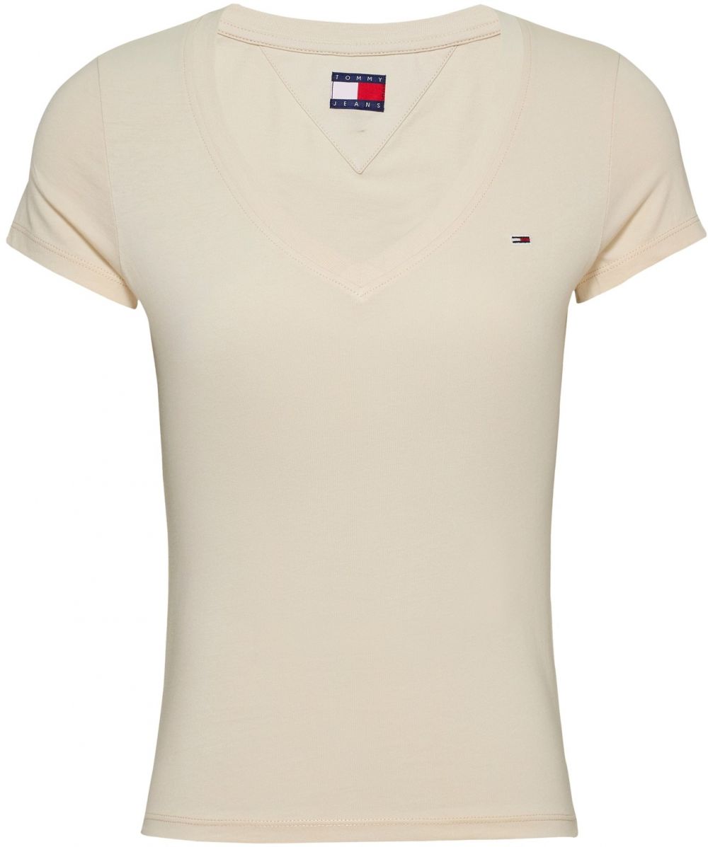 Tommy Jeans Tričko  béžová