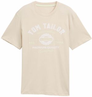 TOM TAILOR Tričko  béžová / žltá / biela
