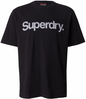 Superdry Tričko  sivá / čierna