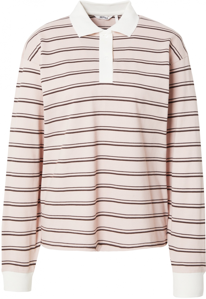 Monki Tričko  čokoládová / rosé / biela