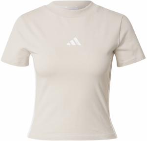 ADIDAS SPORTSWEAR Funkčné tričko 'Essential'  sivobéžová / biela