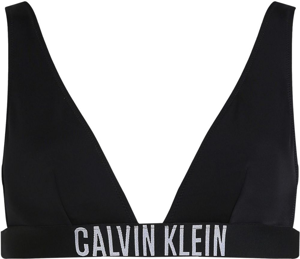 Calvin Klein Swimwear Bikinový top  čierna / šedobiela