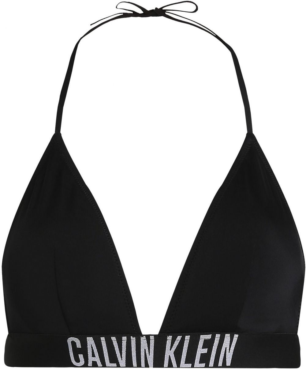 Calvin Klein Swimwear Bikinový top  čierna / biela