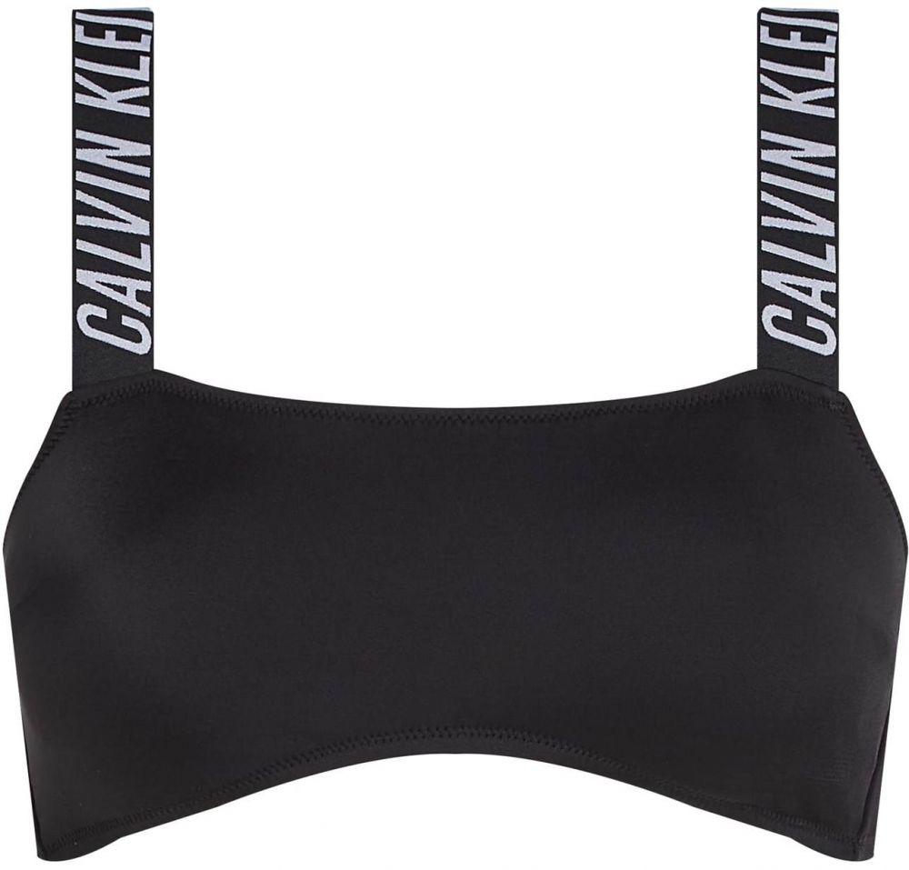 Calvin Klein Swimwear Bikinový top  svetlosivá / čierna