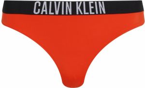 Calvin Klein Swimwear Bikinové nohavičky  neónovo červená / čierna / šedobiela