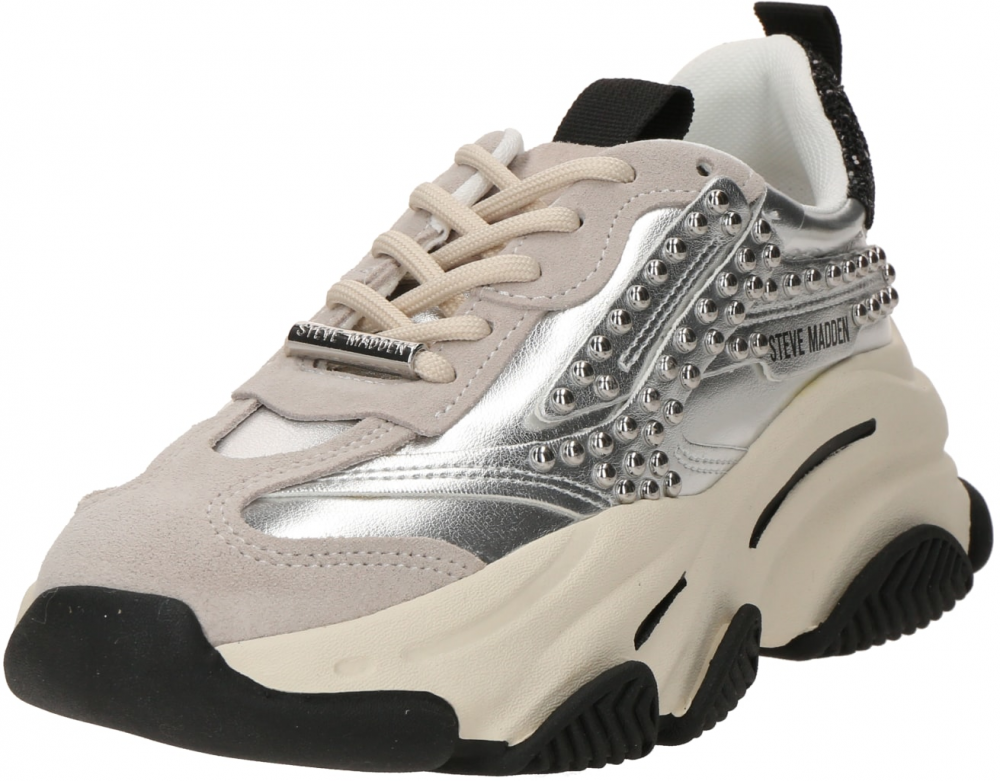 STEVE MADDEN Nízke tenisky 'Possession'  béžová / strieborná