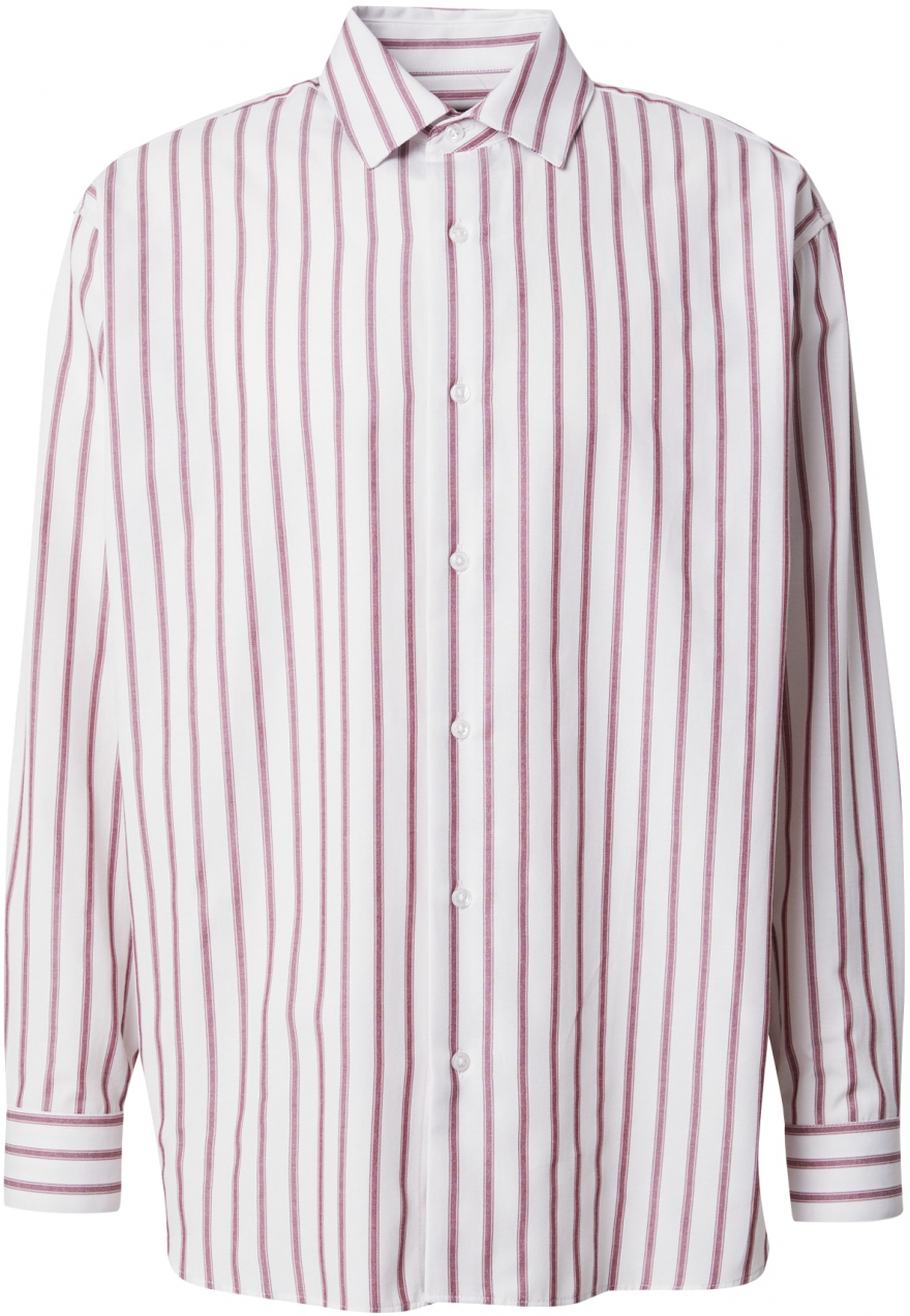 TOPMAN Košeľa  burgundská / biela