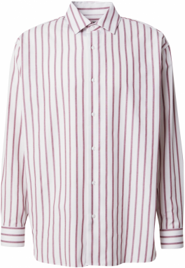 TOPMAN Košeľa  burgundská / biela