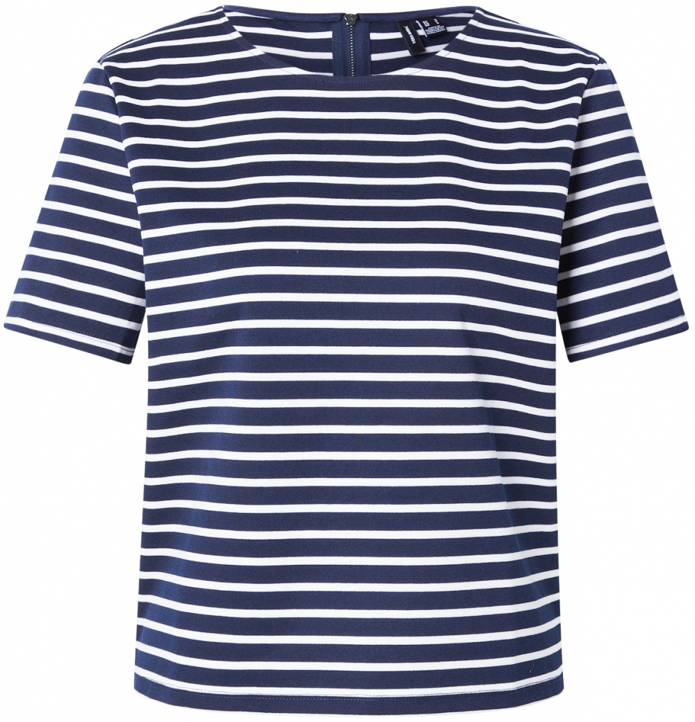 VERO MODA Tričko 'VMABBY'  námornícka modrá / biela