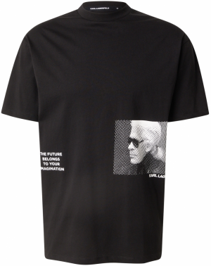 Karl Lagerfeld Tričko  čierna / šedobiela