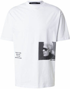 Karl Lagerfeld Tričko  čierna / biela
